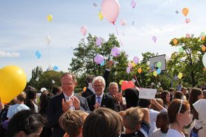 Ministerpräsident Stephan Weil bei der Eröffnung der ersten Kulturschule Niedersachsens, der IGS Hannover-Bothfeld