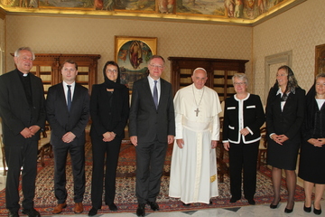 Besuch bei Papst Franziskus in Rom