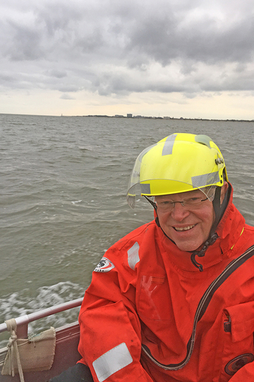 Stephan Weil macht eine Revierfahrt mit der Freiwilligen Feuerwehr Cuxhaven.
