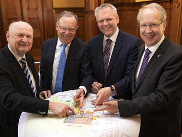 Pressekonferenz zum MHH Neubau im Gästehaus der Landesregierung (April 2019)