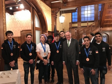 Empfang des Team Deutschland, Bronzemedaillengewinner bei der Roboter-Olympiade 2019 in Dubai (Januar 2020)