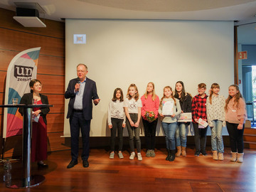 Siegerehrung beim Schülerzeitungswettbewerb "unzensiert" (Februar 2020)