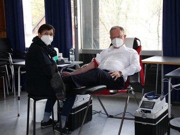 Blutspende beim DRK Hannover (April 2021)