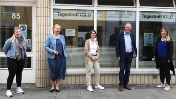 Ministerpräsident Stephan Weil zu Gast im Tagestreff „Iglu“ in Braunschweig, einer Einrichtung für Obdachlose. (August 2021)