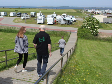 Blick auf den Campingplatz Dornumersiel