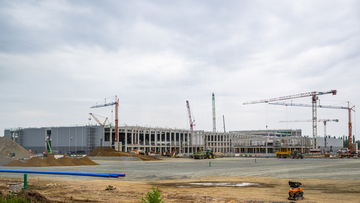 Bau der neuen VW-Batteriezellenfabrik in Salzgitter