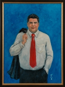 Sigmar Gabriel, Niedersächsischer Ministerpräsident 1999 - 2003; Künstlerin: Tania Jacobi