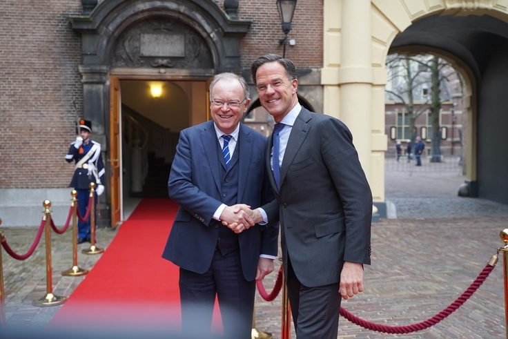 Ministerpräsident Stephan Weil mit Niederlands Premierminister Mark Rutte