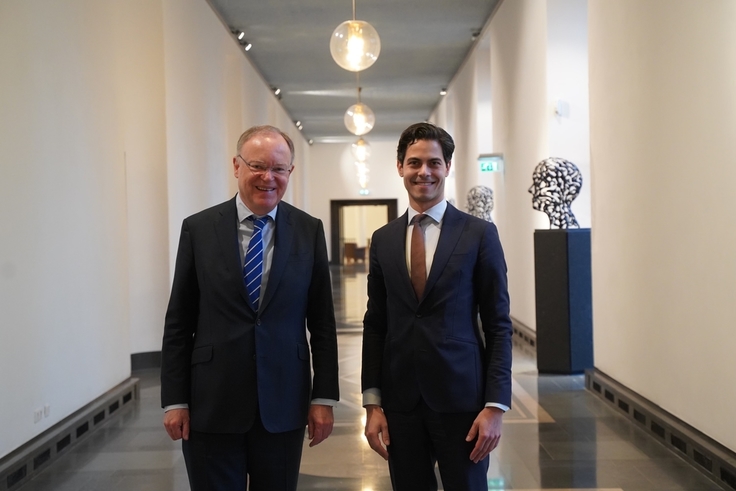 Ministerpräsident Stephan Weil mit Energieminister Rob Jetten