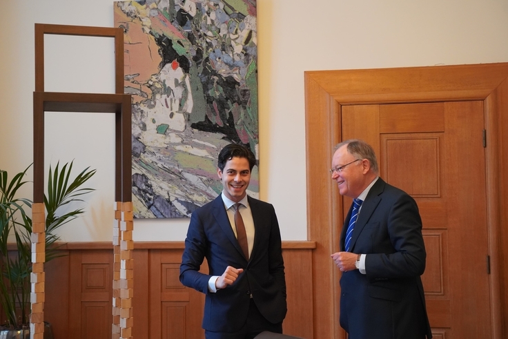 Ministerpräsident Stephan Weil mit Energieminister Rob Jetten