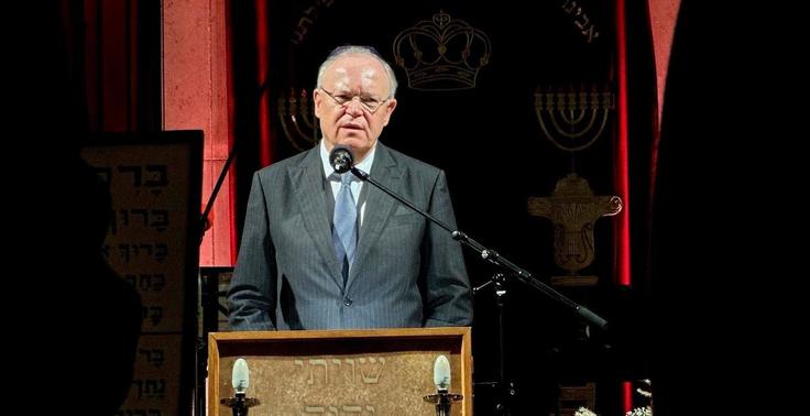 Ministerpräsident Stephan Weil spricht vor der Jüdischen Gemeinde Hannover