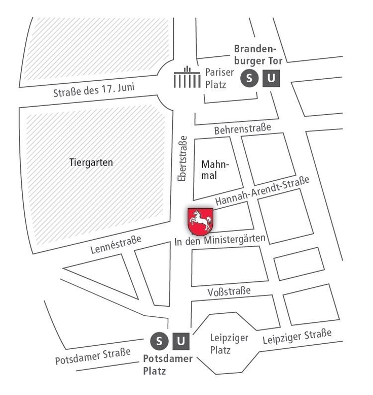 Anfahrtskizze Landesvertretung Berlin