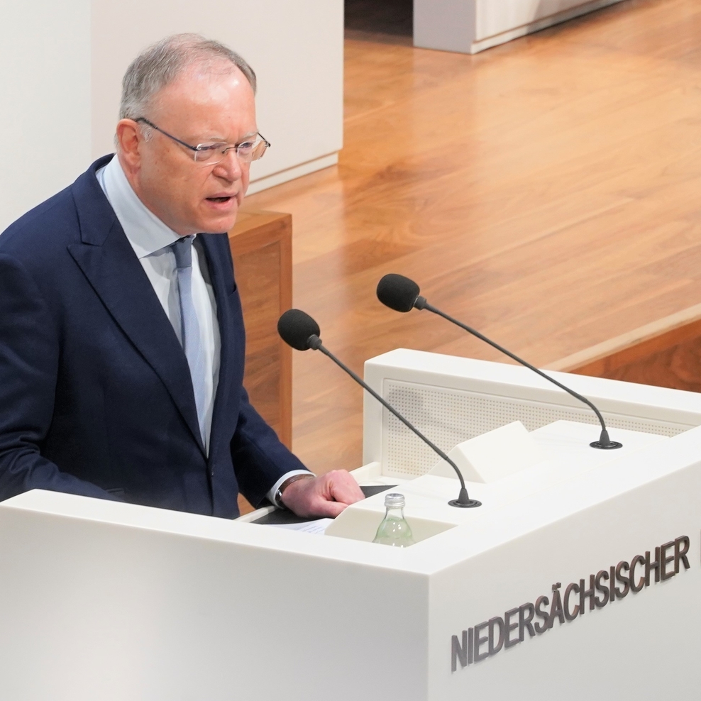 Ministerpräsident Stephan Weil - Unterrichtung des Niedersächsischen Landtags
